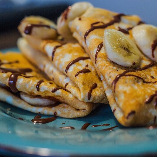 crepes cioccolato e banana