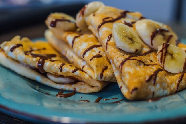 crepes cioccolato e banana