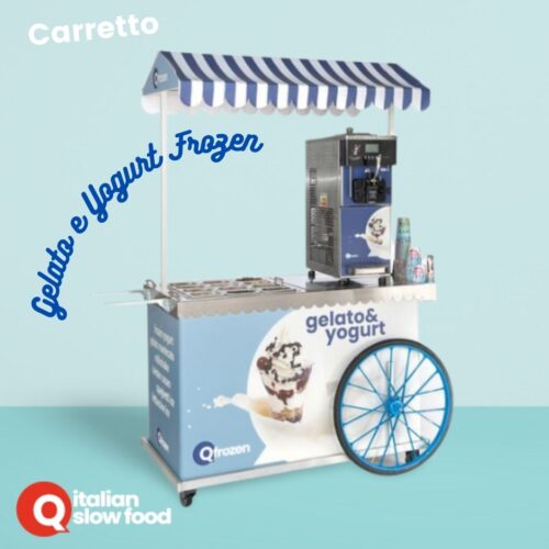 Carretto refrigerato gelato e yogurt frozen